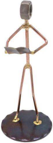 Singer Man Collectible Handmade Metal Art Figurine, Desk Accessories, Trophy, Boss Gift, Office Décor, Musician in Kuwait