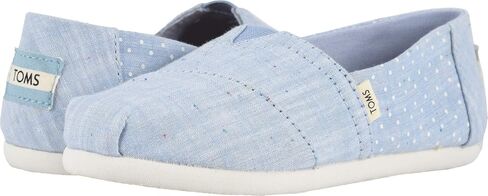 TOMS Kids Girl's Alpargata (Little Kid/Big Kid) Light Bliss Blue Speckled Chambray Dots in Kuwait