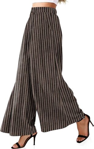 TARSE Women's Linen Palazzo Pants 2026 Wide Leg High Waisted Printed Flowy Pleated Casual Dressy Trousers with Pockets in Kuwait