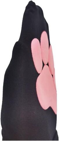 VIGUEUR Cat Paw Thigh High Socks, Cute Soft Toe Beans Kitten Claw Pad Design, Black in Kuwait