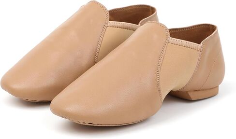 Jazz Shoes for Women Men Leather Slip-on Dance Shoes,Unisex in Saudi Arabia
