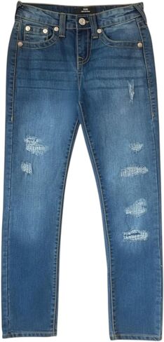 بنطلون جينز True Religion Big Boys Geno المريح باللون الأزرق الغني in Kuwait