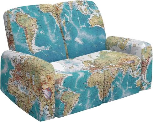 Reclining Loveseat Slipcover, White Gold Marble Crack Abstract Print 6-Piece Stretch Lazy Boy Sofa Covers, 2 Seat Loveseat Recliner Cover Thick Soft Washable in Saudi Arabia