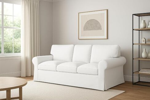 MASTERS OF COVERS UPPLAND Loveseat Cover Replacment Slipcover Made for IKEA UPPLAND Loveseat Slipcover (Not Ektorp)-Not Include Sofa-White in Saudi Arabia