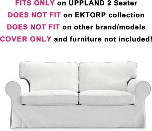 MASTERS OF COVERS UPPLAND Loveseat Cover Replacment Slipcover Made for IKEA UPPLAND Loveseat Slipcover (Not Ektorp)-Not Include Sofa-White in Saudi Arabia