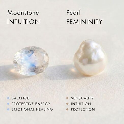Moon Magic Moonstone Labradorite Pearl Ring | Pink Topaz & Rhodolite Garnet ring for women Multi Color | Real 925 Sterling Silver | 18k Rose Yellow Gold Rings for Women | Genuine Gemstones Jewelry in Saudi Arabia