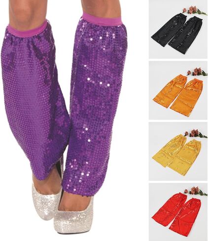 Sequins Leg Warmers Sparkle Sleeves 80 Knee High Socks for Women Girls Cover Gifts Trendy Sleeves in Kuwait