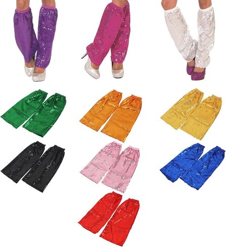 Sequins Leg Warmers Sparkle Sleeves 80 Knee High Socks for Women Girls Cover Gifts Trendy Sleeves in Kuwait