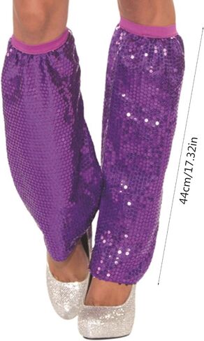 Sequins Leg Warmers Sparkle Sleeves 80 Knee High Socks for Women Girls Cover Gifts Trendy Sleeves in Kuwait