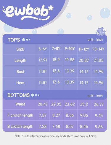 Girls 2 Pieces Rash Guard Swimsuit Long Sleeve with UPF 50+ Quick Dry Swimwear Beach Bathing Suit for 5-14 Years in Kuwait