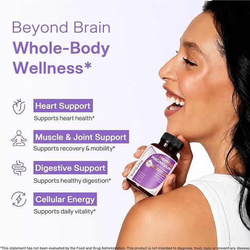 HerAure 20-in-1 Magnesium Complex Brain Supplements, 90ct | 1685mg with Glycinate, Citrate & Malate, L-Theanine for Focus & Calm, Mental Clarity & Brain Fog Support in Saudi Arabia