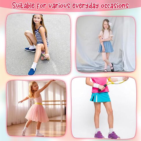 Girls Ruffle Crew Socks, School Uniform Socks Frilly Dress Sock in Kuwait