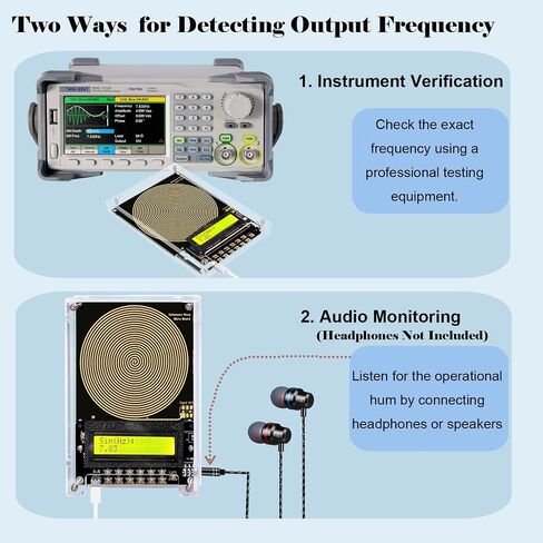 7.83Hz Schumann Resonance Generator, Ultra Low Frequency Generator for Healing, 0.01Hz-299kHz Frequency Healing Device with USB and Acrylic Case in Kuwait