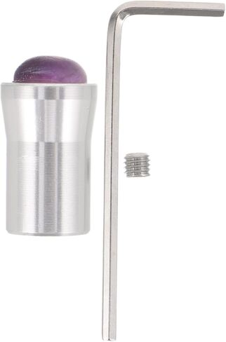 Abaodam Amethyst Crystal Tuning Fork, Holder Base 12mm Silver Alloy Meditation Sound Healing Accessory for Yoga Relaxation Therapy in Saudi Arabia