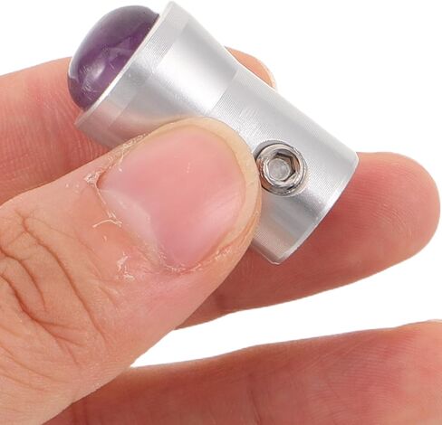 Abaodam Amethyst Crystal Tuning Fork, Holder Base 12mm Silver Alloy Meditation Sound Healing Accessory for Yoga Relaxation Therapy in Saudi Arabia