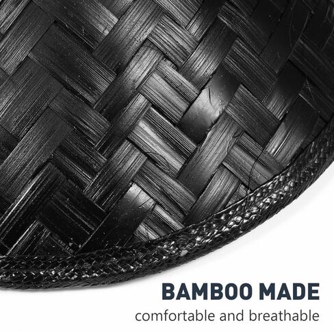 Hemobllo Japan Samurai Hat Bamboo Hat for Cosplay Knight Dress Up Props، ملحق رونين مخروطي آسيوي أسود للرجال والنساء، قش منسوج يدويًا زن ديكور لحفلات المهرجانات in Kuwait