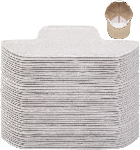 80PC Hat Sweat Liner, Hat Sweat Protector, Hat Liner, Count White Sweat Pads for Hats, Disposable Hat Liners for Daily Use, Hat Sweat Guards for Sports and Outdoor Activities in Saudi Arabia