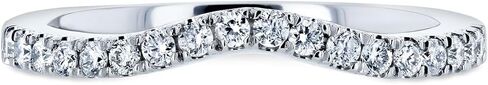 Kobelli Diamond Wedding Band Curved 1/5 CTW 14k White Gold in Kuwait