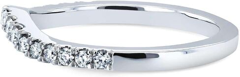 Kobelli Diamond Wedding Band Curved 1/5 CTW 14k White Gold in Kuwait