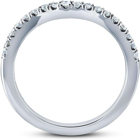 Kobelli Diamond Wedding Band Curved 1/5 CTW 14k White Gold in Kuwait