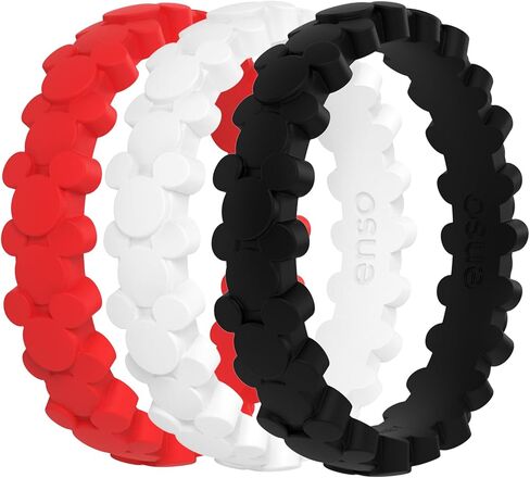 Enso Rings Disney Collection Silicone Ring for Hands – Stackable Classic Wedding Bands – Mickey Mouse & Minnie Mouse Stackable Ring Collection in Kuwait