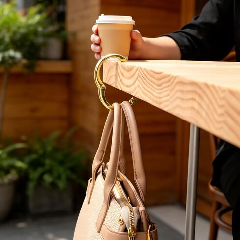 Fashion Bag Hanger,Portable Bag Holder,Strong Bag Hooks for Table,Purse Hook with Cute Cat Paw Design for Women(AC01-Light Gold) in Saudi Arabia