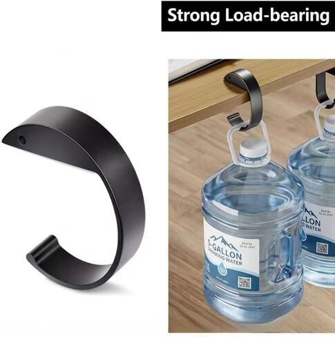 Purse Hook for Table Purse Hanger for Table Bag Hooks Made of high-Strength Alloy for Desk | Holds 30 lbs (C Shape 2 Black) in Saudi Arabia