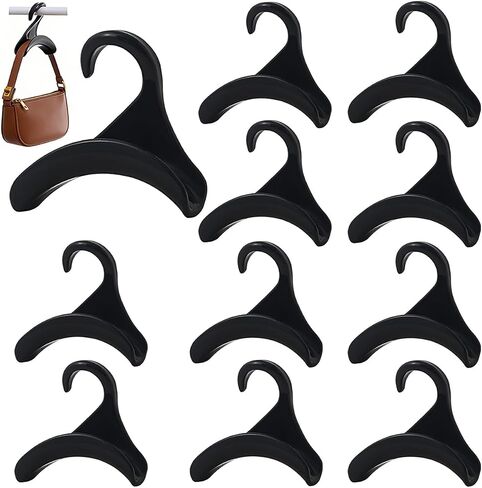 10 Pcs Purse Hanger Hook Purse Organizer Insert Hanger Holder Handbags Backpacks Arch Hook for Closet Home Storage(White) in Saudi Arabia