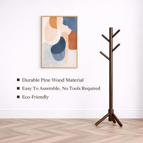 2 Pack Brown Purse Handbag Holder Stand – Durable Wood, Space-Saving Hanger, Elegant Design for Restaurant Guests, Office Use or Home Closet. Perchero in Kuwait