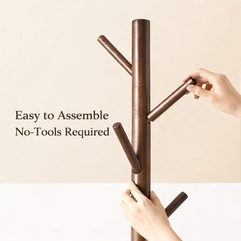 2 Pack Brown Purse Handbag Holder Stand – Durable Wood, Space-Saving Hanger, Elegant Design for Restaurant Guests, Office Use or Home Closet. Perchero in Kuwait