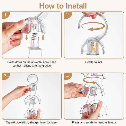 Cozcty Purse Hanger Closet, 2 Pack Clear Purse Organizer for Closet, Heavy Duty Bag Holder with 6 Hooks, Space Saving Hanging Bag Organizers and Storage for Handbags, Totes in Kuwait