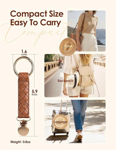 Niveaya Hat Clip for Travel 2Pcs, Sleek Woven Design with Durable Metal Clip, Secure Hat Holder for Straw Sun Hats & Baseball Cap on Bag Purse Backpack Luggage, Chic Beach Cruise Travel Essentials in Saudi Arabia