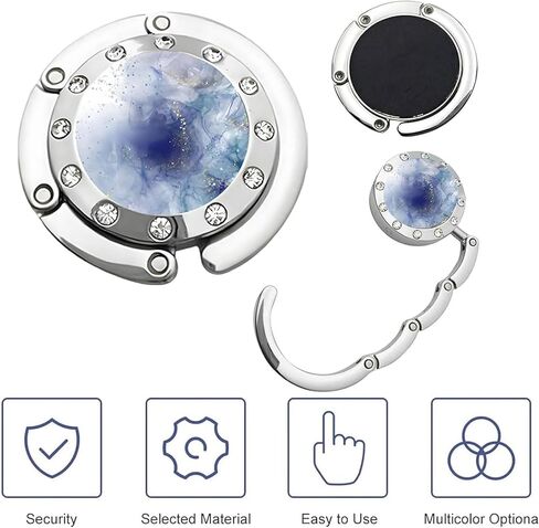 6 Pack Foldable Purse Hooks for Women, Decorative Handbag Hangers with Marble Pattern, Space-Saving Table Hooks for Restaurants, Travel, Home & Office(Marble Pattern) in Saudi Arabia