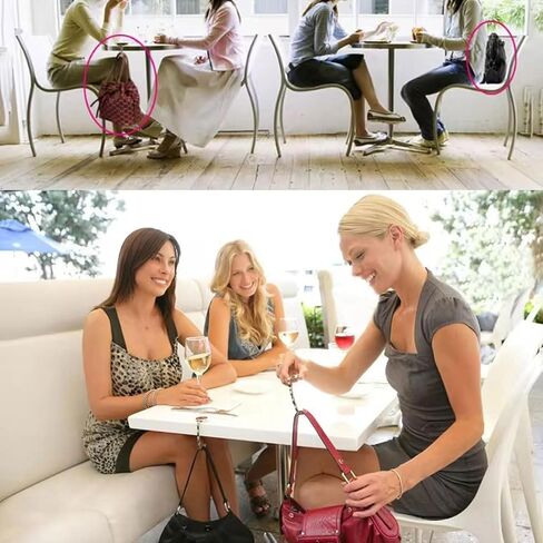 6 Pack Foldable Purse Hooks for Women, Decorative Handbag Hangers with Marble Pattern, Space-Saving Table Hooks for Restaurants, Travel, Home & Office(Marble Pattern) in Saudi Arabia