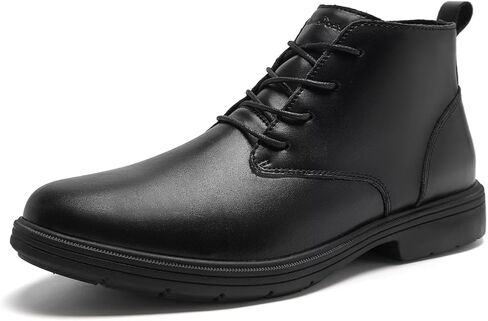 Men's Orthopedic Business Chukka Boots: Comfortable Arch Support Plantar Fasciitis Tuxedo Dress Leather Walking Ankle Mid Boot, Orthotics Flat Feet Casual Oxford for Foot and Heel Pain Relief in Kuwait