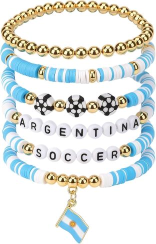 World Cup 2026 Beaded Bracelets - Soccer Mom Essentials, Football Fans Gifts,Game Day Outfits Accessories in Kuwait