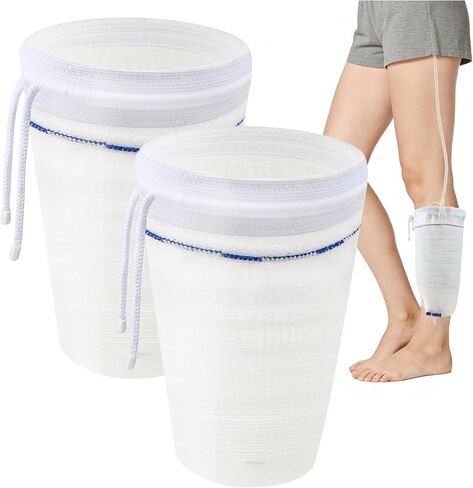 Catheter Leg Bags Holder with 2PCS, Catheter Stabilization Device for Men or Women, Drawstring Design to Secure Urine Bags for Legs(Medium Size) in Saudi Arabia