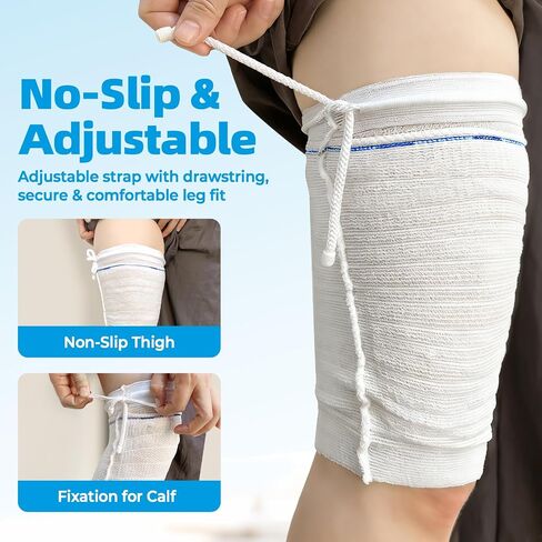 Catheter Leg Bags Holder with 2PCS, Catheter Stabilization Device for Men or Women, Drawstring Design to Secure Urine Bags for Legs(Medium Size) in Saudi Arabia