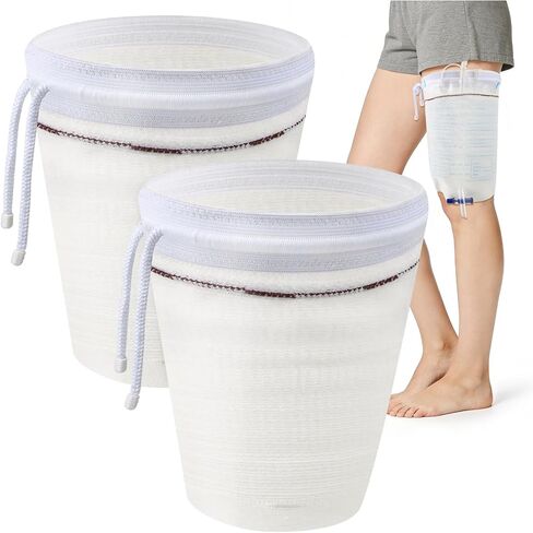 Catheter Leg Bags Holder with 2PCS, Catheter Stabilization Device for Men or Women, Drawstring Design to Secure Urine Bags for Legs(Medium Size) in Saudi Arabia