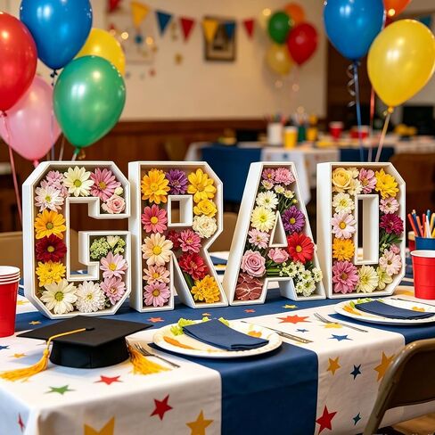 2026 Fillable Charcuterie Number Box Set, 11.8" Paperboard Serving Trays, Food Display Decor for Graduation, New Year, Birthday & Anniversary Party (Letters) in Saudi Arabia