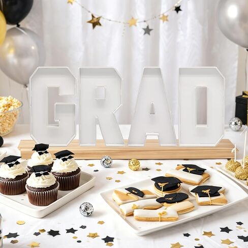2026 Fillable Charcuterie Number Box Set, 11.8" Paperboard Serving Trays, Food Display Decor for Graduation, New Year, Birthday & Anniversary Party (Letters) in Saudi Arabia