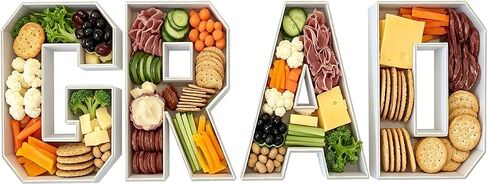 2026 Fillable Charcuterie Number Box Set, 11.8" Paperboard Serving Trays, Food Display Decor for Graduation, New Year, Birthday & Anniversary Party (Letters) in Saudi Arabia