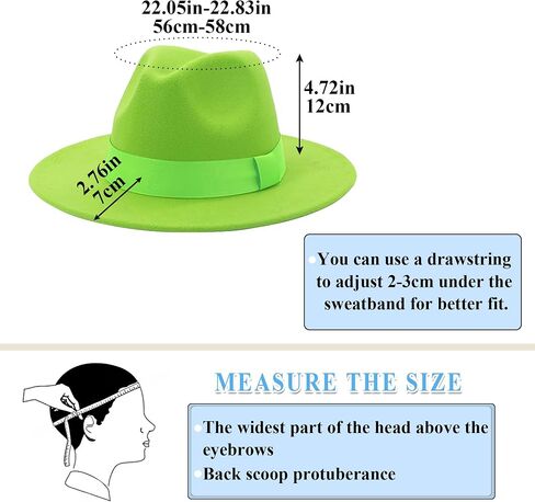 Men's Women's Wide Brim Fedora Hats with Ribbon Panama Felt Cap, British Style Vintage Flat Brimmed Jazz Hat in Kuwait