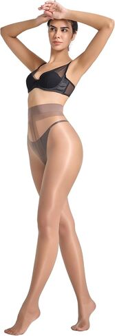 LABELLA Multicolor 15D Shiny Tights Ultra Sheer Stylish Pantyhose with Silky Smooth & Nude-Invisible Feel in Saudi Arabia