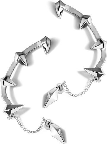 Jewseen 2PCS Gothic Demon Claw Ear Cuffs Earring for Women Men - One Piercing Dragon Claw Wrap Around Earring Hooks - Vintage Ear Clip on Jewelry for Gifts Party Beach in Kuwait