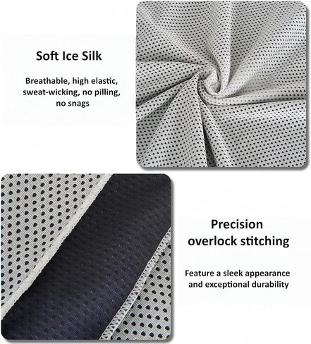 UV Protection Ice Silk Hoodie Towel & 3D Slim Cycling Capris Pants Outdoor Workout Combo in Kuwait