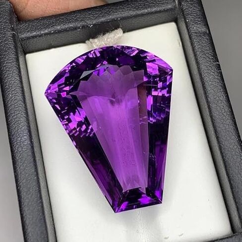 50 Ct Natural Purple Amethyst Fancy Shape Certified Loose Gemstone for Jewellery Making in Kuwait