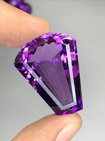 50 Ct Natural Purple Amethyst Fancy Shape Certified Loose Gemstone for Jewellery Making in Kuwait