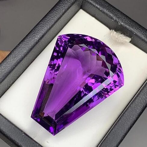 50 Ct Natural Purple Amethyst Fancy Shape Certified Loose Gemstone for Jewellery Making in Kuwait