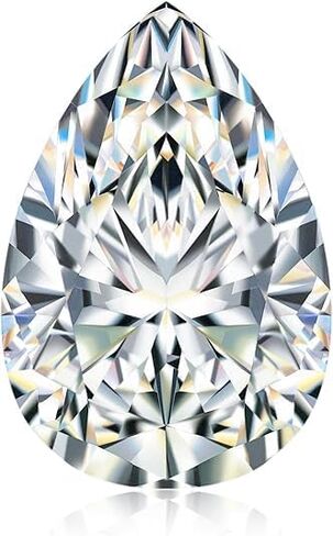 Moissanite Stone Loose Simulated Diamond D Colorless Brilliant Pear Cut VVS1 Clarity Gemstones for Engagement Ring Pendant Necklace Jewelry Making with Certificate of Authenticity in Saudi Arabia